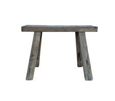 Banqueta Rústica Madeira Bruta Grão Retângulo Fina Mesa Lateral JK331 comprar usado  Enviando para Brazil