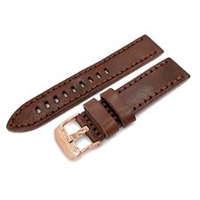 Pulseira de couro genuína Vostok-Europe 22mm marrom, rosa hardware comprar usado  Enviando para Brazil