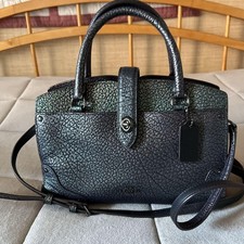 Bolsa de ombro Coach de couro preta degradê, usado comprar usado  Enviando para Brazil