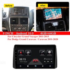 Unidade principal de rádio estéreo 9" GPS 4+64GB player para 2011-2015 Chrysler Grand Voyager comprar usado  Enviando para Brazil
