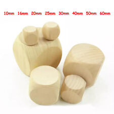 Cubos de dados lisos de madeira natural de 10 mm a 60 mm madeira de seis lados jogo de brinquedo, usado comprar usado  Enviando para Brazil