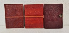 Diário de couro feito à mão vintage diferentes designs notebook com papel reciclado-3 comprar usado  Enviando para Brazil