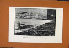 Usado, Estampa antiga original C1887 pesca do mar do norte ilustrada London News 19th comprar usado  Enviando para Brazil