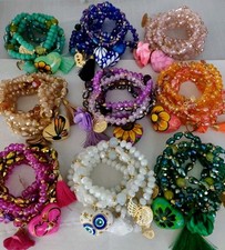 semanarios artesanal mexicano, Pulceras de Mujer Lote de 12 mayoreo, feito à mão. comprar usado  Enviando para Brazil