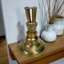 Antiga base de narguilé de latão gravado vintage, usado comprar usado Antiga base de narguilé de latão gravado vintage, usado comprar usado  Enviando para Brazil