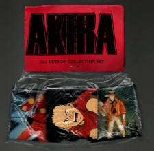 NOVO! 1989 AKIRA 5 Botões 2" X 2" Conjunto Coleção © The Akira Committee Selado! comprar usado  Enviando para Brazil