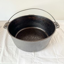 Forno holandês antigo vintage Griswold ferro fundido sem tampa logotipo inclinado "ERIE" 835B comprar usado  Enviando para Brazil