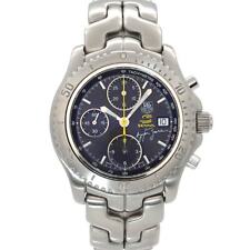 Relógio masculino TAG Heuer Link cronógrafo CT2115 Ayrton Senna mostrador preto 90251020 comprar usado  Enviando para Brazil