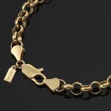 Pulseira personalizada de ouro amarelo 18K GL sólida Belcher Rolo comprar usado  Enviando para Brazil