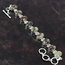 Pulseira de prata esterlina 925 Dragon Bloodstone pulseira de corrente ajustável comprar usado  Enviando para Brazil