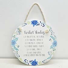 Toilet rules wall for sale  STREET