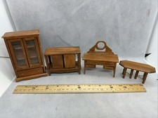 Wood dollhouse furniture for sale  Early