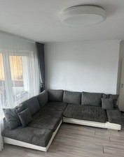 Couch grau weiß gebraucht kaufen  Berlin