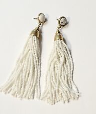 BRINCOS BORLA LUSTRE DE VIDRO BRANCO FINO VINTAGE STELLA & DOT - , usado comprar usado  Enviando para Brazil