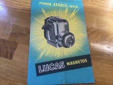 Lucas magneto brochure. for sale  FAREHAM