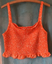 Smocked ruffles orange for sale  Los Angeles