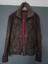 mens superdry leather jacket for sale  LONDON