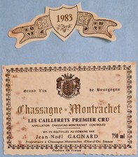 étiquette chassagne montrache usato étiquette chassagne montrache usato  Spedire a Italy