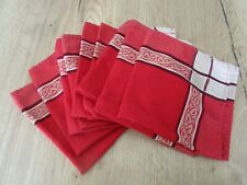 Serviettes vintage rouge d'occasion  France