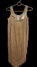 Champagne flapper dress for sale  LONDON