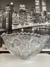 Tigela perfurada de cristal corte profundo vintage borda dente de serra estrela explosão MCM comprar usado  Enviando para Brazil