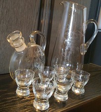 Likörkaraffe gläser glaskrug gebraucht kaufen  Waltershausen