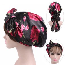 Cuidado del Cabello Para mujeres Moda Satén Gorra Gorra Sueño Noche Sombrero Gorra de Seda Cabeza Envoltura segunda mano  Embacar hacia Mexico