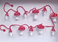 Mushroom crochet garland for sale  LEICESTER