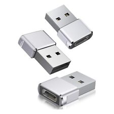 Usado, 3x USB-A auf USB-C Adapter Ladeadapter Datenübertragung Stecker Konverter Silber comprar usado  Enviando para Brazil
