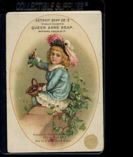 Cartão comercial de sabão Queen Anne menina comprar usado  Enviando para Brazil