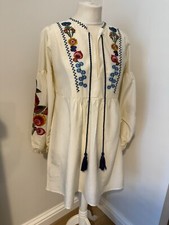 Womens cream embroidered for sale  POOLE