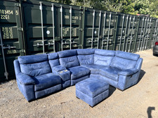 Blue corner recliner for sale  LONDON