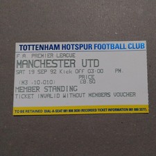 Ticket 1992 tottenham for sale  GRAVESEND