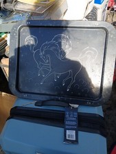 Bandeja de TV de metal rara dourada e preta padrão cavalo década de 1950 , usado comprar usado  Enviando para Brazil
