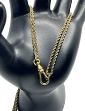 Colar corrente relógio corda guarda longa clipe cachorro Albert vintage folheado a ouro comprar usado  Enviando para Brazil