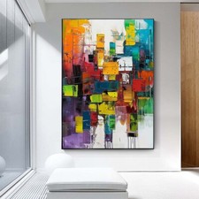 Usado, Pintura em tela abstrata texturizada arte de parede extra grande textura contemporânea comprar usado  Enviando para Brazil