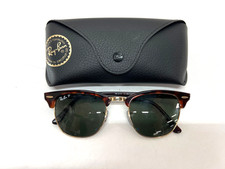 Óculos de sol Ray Ban marrom concha de tartaruga Clubmaster RB3016 com estojo comprar usado  Enviando para Brazil