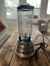 Jarro Waring comercial 2 velocidades liquidificador retrô vidro trevo cromado aço inoxidável comprar usado  Enviando para Brazil