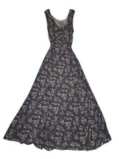 Vestido maxi POLO Ralph Lauren etiqueta azul vintage floral tamanho 6 comprar usado  Enviando para Brazil