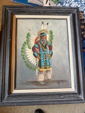 Dançarino nativo americano, por Kevin Johns 12X16, usado comprar usado  Enviando para Brazil