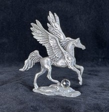Bola de cristal Pewter Pegasus vintage mini escultura retrô fantasia asas de cavalo anos 80 comprar usado  Enviando para Brazil