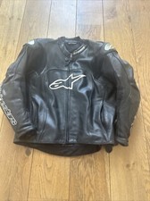 Alpinestars black leather for sale  KEIGHLEY