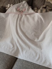 Toalha de banho 3 Marthas personalizada "Abigail" rosa/cinza com capuz bebê 50x24 Preowne comprar usado  Enviando para Brazil