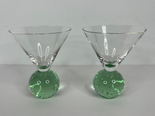 2 copos Martini base bolha verde 5"" comprar usado  Enviando para Brazil