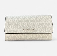 Usado, Carteira feminina Michael Kors. Logotipo branco/cinza MK prata três dobras comprar usado  Enviando para Brazil