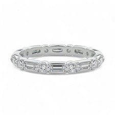 Alianza de boda de diamantes Platino cultivado en laboratorio certificado 1... comprar usado  Enviando para Brazil