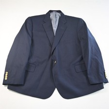 Casaco esportivo Stafford 50S azul marinho 100% lã dourado botão portly executivo blazer comprar usado  Enviando para Brazil