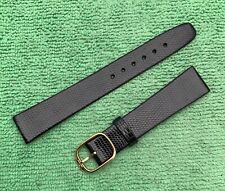 Pulseira de relógio Baume & Mercier Geneve preta brilhante 17 mm com fivela, usado comprar usado  Enviando para Brazil