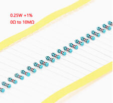 100 x Resistor de Filme Metálico 0,25W 1/4W ±1% - Faixa Completa de Valores 0Ω a 10MΩ comprar usado  Enviando para Brazil
