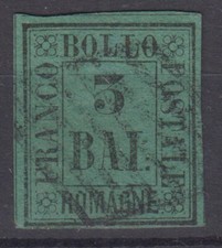 Romagne 1859 bajocchi usato  Roma